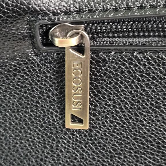 Ecosusi Versatile Vegan Black Leather Tote - Picture 2 of 10